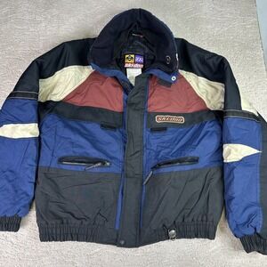 Men's Vintage XXL Ski-Doo Snowmobile Riding Jacket Pockets‎ Heavy Bombardier